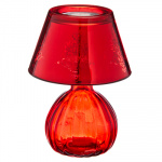 Подсвечник со свечой, 15х10х10см, 2 цвета, стекло, парафин, арт.9901