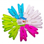 ВЕСЕЛЫЙ РОДЖЕР Набор прищепок 10шт, пластик, металл, 6 цветов, 20-01