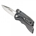 ЕРМАК Нож-огниво складной с фонарем и свистком 20(9х0,2)см ручка металл