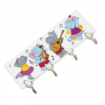 ВЕСЕЛЫЙ РОДЖЕР Крючки самоклеющиеся на планке 4 шт, GC-52, металл, пластик