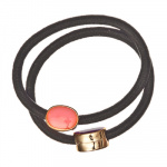 Набор резинок для волос 2шт "Кнопка", d5,5см, текстиль, металл, 3 дизайна