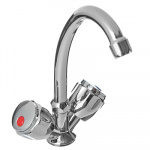 Смеситель Quartz 9826 (НВ22) для кухни, керам. кран-буксы 3/8", хром