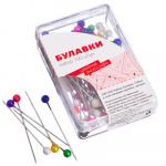 Набор булавок 100шт в пластиковой коробке, металл