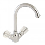 Смеситель для кухни 2115, керам. кран-буксы 1/2", хром RAIN