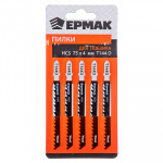 Пилки для эл.лобзика (HCS EU 75х4мм.) T-144D (дер., быст.рез.), 5шт ЕРМАК