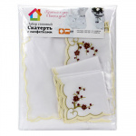 Скатерть Набор с салфетками вышивка 150*220см 12 салф VETTA