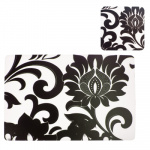 Термосалфетки (набор 4+4) 42х28см, "Барокко" черный принт, 4 дизайна