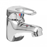 Смеситель для раковины Н9020, керам. картридж 35 мм, хром Quartz