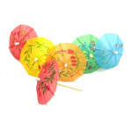 Пики Зонтики цветные 100мм 30шт