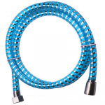 Шланг для душа 150 см, 1/2"(Имп)-1/2"(Имп), пластик, голубой