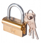 Замок навесной 45мм золотистый SS-3209 ЕРМАК