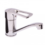 FRESSO Смеситель SH379 для кухни, кор.излив, керам. картридж 40 мм, шпилька, хром