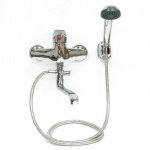 Смеситель Klabb 0104-486 для ванны, дл. изогн. нос, керам. картридж 40 мм, хром