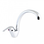 CRYSTAL mix Смеситель Аква Тач для кухни с бок. ручкой, лит. излив, керам. картридж 40 мм, хром