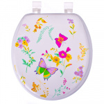 Сиденье для унитаза ПВХ, 40x36см, "Бабочки"