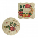 Подставка под горячее бамбук 19*19см D=19см. (mix) LC977B