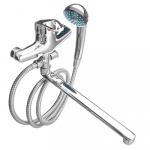 Смеситель Quartz Н9206 для ванны, дл. прямой излив, керам. картридж 40 мм, хром