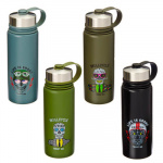 Фляжка 600мл, нерж. сталь, 4 дизайна в виде черепа