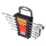 Набор ключей рожков.-накидн. CrV 8-17мм 6шт матовые ЕРМАК