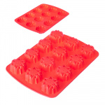 Форма силиконовая "Снежинки" 12 ячеек 33.5х24х3 см HS-097A mix 4 цвета VETTA