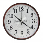 Часы настенные "Классик", d29,5см, пластик, 1хАА, серебро