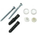 Набор крепежа для унитаза (шуруп 6*80, дюбель 8*51, колп., по 2шт)