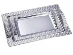 Поднос из нержавейки с ручками KH1741 35*25,5см