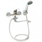 Смеситель Klabb 05 265 для ванны, дл. изогн. излив, керам. картридж 40 мм, хром