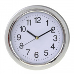 Часы настенные "Металлик", пластик, 27,5см, 1хАА, серебро