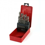 Набор сверл по металлу 1,5-10мм 19пр. в мет. коробке