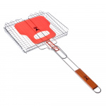 GRILLBOOM Решетка гриль хромированная, 30х24х4см, карбон.сталь, опахало пластик 21.5х32см