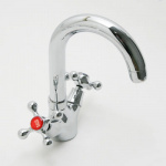 RAIN Смеситель 708-851 для раковины, керам. кран-буксы 1/2", хром