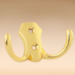 Крючок 827 (2-х рожковый) золото