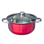 Кастрюля 24х13,5см. 6,1л. с крышкой RW1206-24C