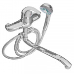 RAIN Смеситель 3604 для ванны, дл. изогн. излив, керам. картридж 40 мм, хром