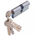 Сердцевина замка (цинк) 70мм, 35*35,6кл, кл-кл, хром