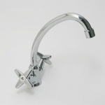 Смеситель для кухни, керам. кран-буксы 1/2, хром, Violet 858 CRYSTAL