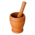 Ступка пластиковая, h11,5см, коричневая