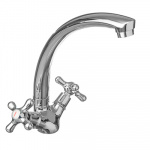 Смеситель Klabb 06 (05) для кухни, излив 90, керам. кран-букса 1/2", хром