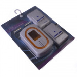 Звонок беспроводной, 32 мелодии, со световым индикатором 4.5VDC(3x1.5VAA), 2 кнопки, D5662 FORZA