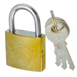 Замок навесной, 32мм, золотистый, металл, арт.SS-2609