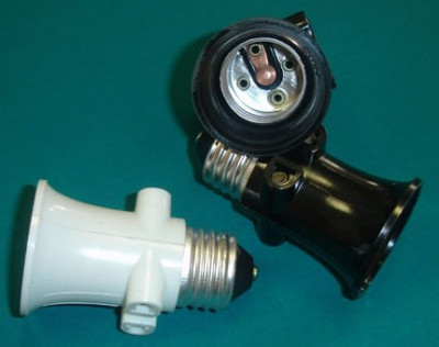 Переходник E27 / E27 розетка FB207A черный Феникс Лайт