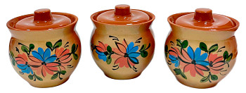 Набор горшков под жаркое 0,5л 3шт керамика Кунгур