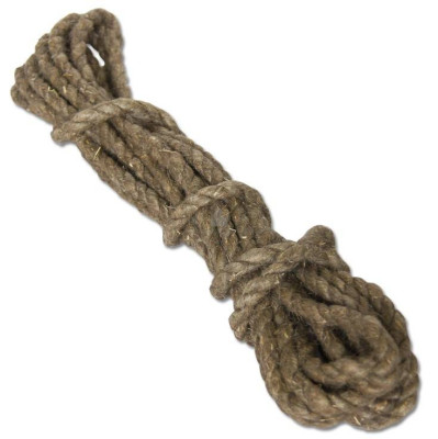 Веревка льнопеньковая D=10мм 10м крученая Россия