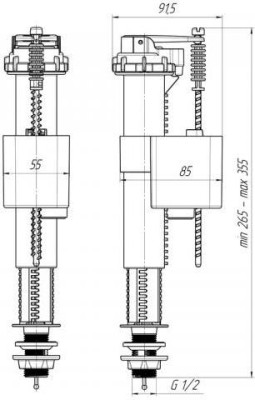 Арматура ниж/п клапан Ани Пласт WC5510