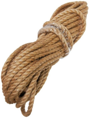 Веревка джутовая D=08мм 10м крученая Россия Веревка джутовая D=08мм 10м крученая Россия