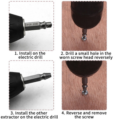 Экстрактор болтов, винтов набор 6шт