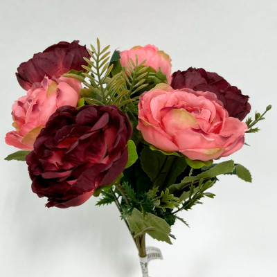 Цветы искусственные Букет Камелии 6 цветов