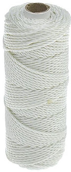 Нить крученая ПП 3пр 2мм 70м белый 1531981