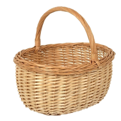 Корзина для грибов и пикника 38*34*37см, 20л плетеная ива